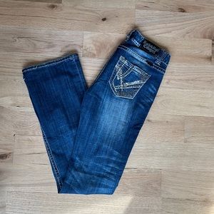 Women’s Rock & Roll Cowgirl denim bootcut jeans. 28x34